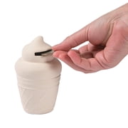 DIY Ceramic Ice Cream Cone Banks, Craft Kits, Banks And Figurines, DYO - Ceramic, 12 Pieces, White