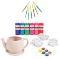 thumbnail image 1 of DIY Ceramic Teapot Flower Planter Decorating Kit, Craft Kits, Birthday, Party Favors, 42 Pieces, 1 of 2