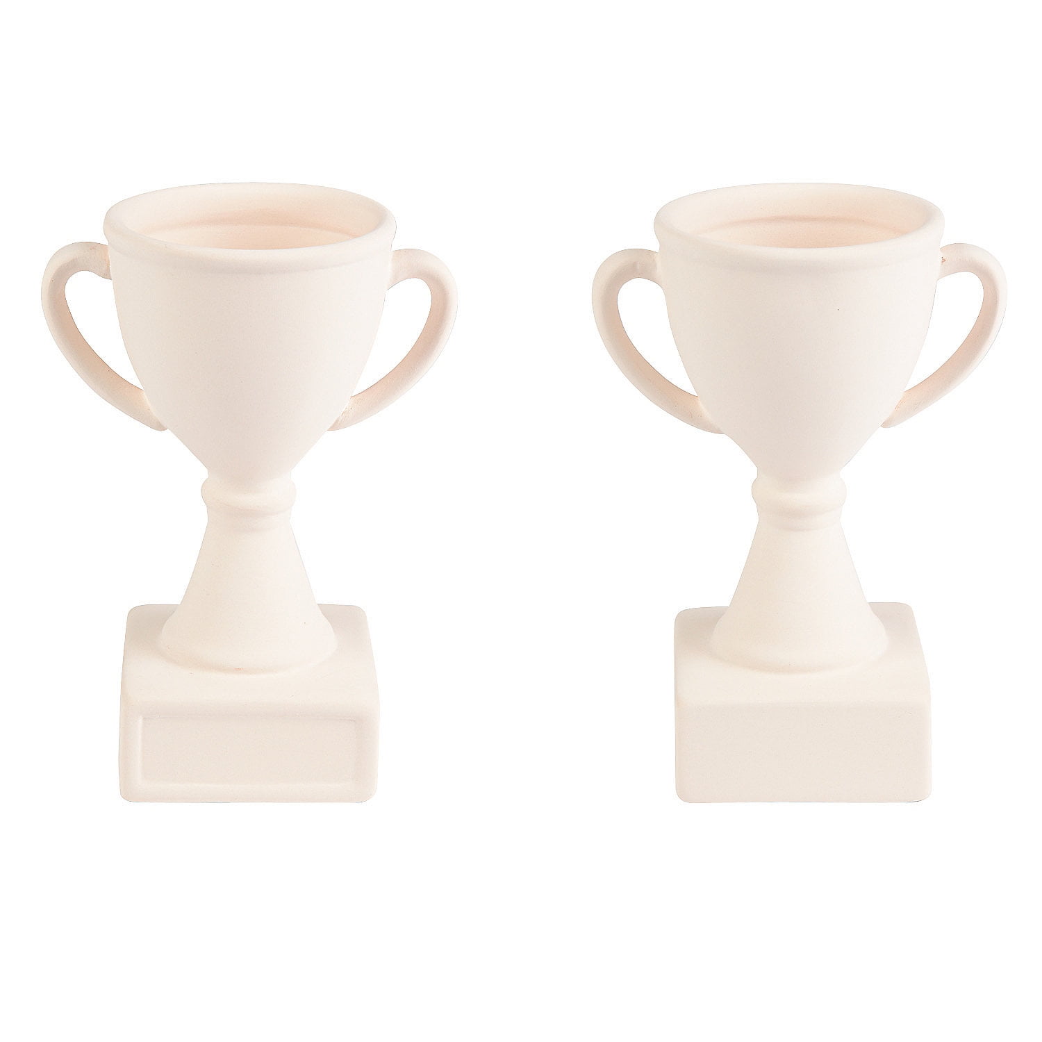DIY Ceramic Trophies, Craft Kits, Banks and Figurines, DYO - Ceramic, 12 Pieces, White
