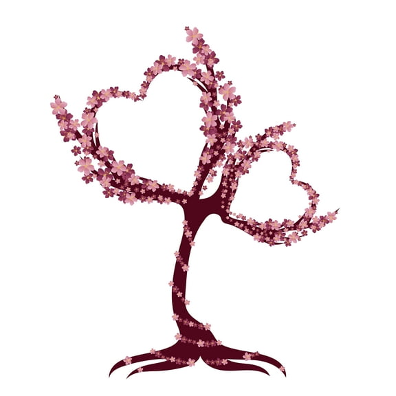 DIY Cherry Blossom Wall Decor Art Sticker-Design Madeup of Vinyl- Home Living Room Nursery Bedroom Floral Themed- Easy To Apply Vinyl Wall Decal - Art Removable Wall Sticker-Size: 24" x 30".