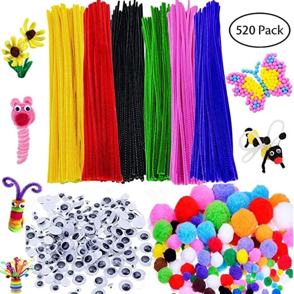 DIY Children's Craft Supplies 3-Piece Set - Collage Art Kit for Kids, Includes Various Materials for Creative Projects, Enhances Creativity, Perfect for School, Home Activities