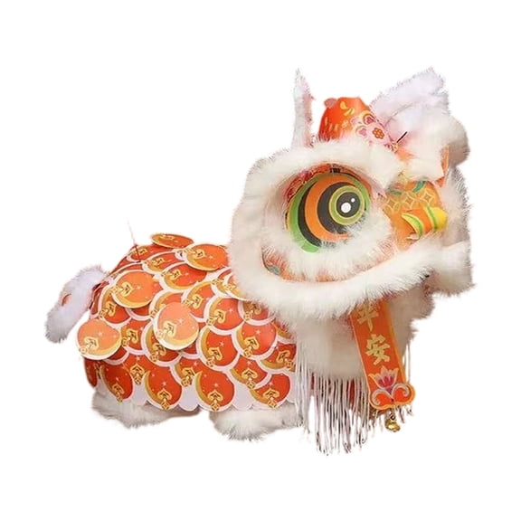 DIY Chinese New Year Lion Dance Lantern, LED Light Handmade Craft Kit for Kids & Adults, Traditional Festival Decor with Hanging Rod for Home & Celebration