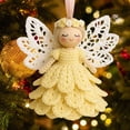 thumbnail image 1 of DIY Christmas Angel Crochet Kit – Beginner-Friendly Yarn Set To Hand-Knit Cute Little-Girl Tree Ornament Holiday Gift for Adults, 1 of 9