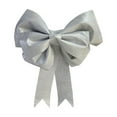 thumbnail image 1 of DIY Christmas Bow Decoration, EVA Material Large Festive Bow for Home Party Store Window Backdrop Holiday Decor(Silver), 1 of 6