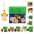 thumbnail image 1 of DIY Christmas Button Ornament Making Set DIY Craft Buttons Kit with Christmas Snowman/Santa/Angel, Gift for Xmas Tree Hanging Decorations Reindeer Christmas Decor (Angel), 1 of 9