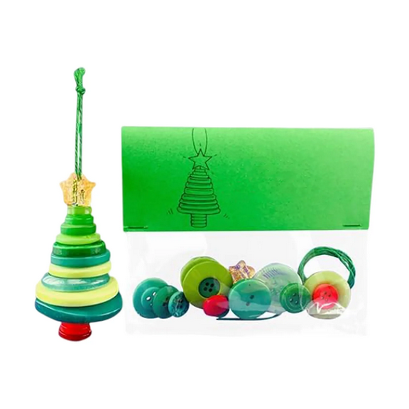 DIY Christmas Button Ornament Making Set–Fun Holiday Decorations for All Ages, DIY Craft Buttons Kit with Christmas Snowman/Santa/Angel, Gifts for Xmas Tree Hanging Decorations