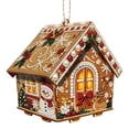 thumbnail image 1 of DIY Christmas Candy House Ornaments Gingerbread House Kit Tabletop Decor Holiday Art Craft Gift for Adults, 1 of 9