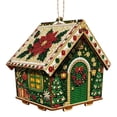 thumbnail image 1 of DIY Christmas Candy House Ornaments Gingerbread House Kit Tabletop Decor Holiday Art Craft Gift for Adults, 1 of 9