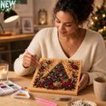 thumbnail image 1 of DIY Christmas Diamond Art Kit for Adults Beginner,Christmas Pearl Beads Art Craft Gemstone Diamond Dots Beads Handmade Xmas Pearl Art Kit Hanging Ornaments Painting Kit Gift Home Wall Mantel Decor, 1 of 10