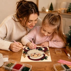 DIY Christmas Diamond Painting Kit Rhinestone Art Craft Set for Home Wall Decor 7.87in