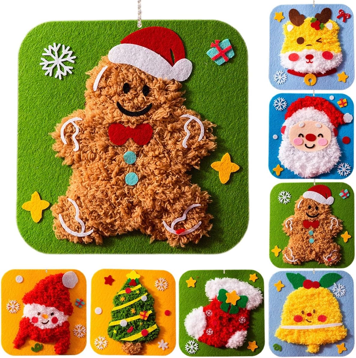 DIY Christmas Embroidery Kit – Holiday Punch Needle Craft Set, DIY ...