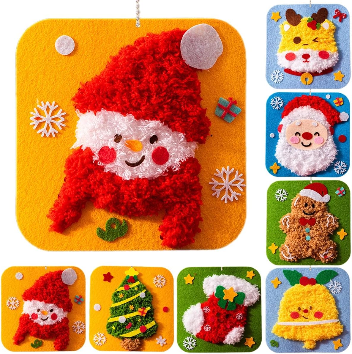 DIY Christmas Embroidery Kit – Holiday Punch Needle Craft Set, DIY ...