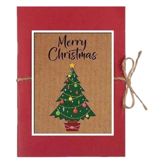 DIY Christmas Gift Card Book Spiral Gift Card Book Card Collection Organizer with Clear Pockets Display Holder for Christmas Gift Card Storage Keepsake Album