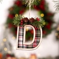 thumbnail image 1 of DIY Christmas Letter Ornament, Personalized Wooden Hanging Decoration for Tree Wall Gift, with Rope for Custom Name Display, 1 of 7