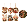 thumbnail image 1 of DIY Christmas Ornaments Pearl Diamond Art Kits for Adult Beginners, 6 Pcs Acrylic Tree Pendant Single‑Side Hanging Decoration Craft Supplies , D, 1 of 4