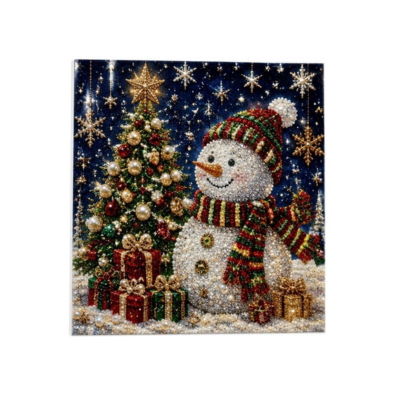 DIY Christmas Pearl Art Kit For Adults 7.8x7.8 Inch With Diamond Painting Frame And Decorative Hanging Ornament For Festive Holiday Craft Set For Creative Gift Idea Year Round Home Decor Activity