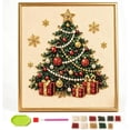 thumbnail image 1 of DIY Christmas Pearl Art Kit with Frame, Pearl Diamond Painting for Adults Beginners, Gemstone Bead Craft Kit for Holiday Home Decor, Stress-Relieving Creative Activity (Tree), 1 of 6