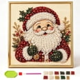 thumbnail image 1 of DIY Christmas Pearl Art Kit with Frame, Pearl Diamond Painting for Adults Beginners, Gemstone Bead Craft Kit for Holiday Home Decor, Stress-Relieving Creative Activity (Santa), 1 of 6