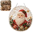 thumbnail image 1 of DIY Christmas Pearl Diamond Art Hanging Ornament Kit, 6 Pcs 2D Flat Beaded Art Pendant Set, Christmas Tree Hanging Decor Craft Kit for Holiday Home Decor Gift D, 1 of 8