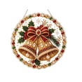 thumbnail image 1 of DIY Christmas Pearl Diamond Art Hanging Ornament Kit, 9.8 Inch Diamond Arts Window Suncatchers with Mental Chain, 2D Christmas Pearls Bead Painting Kit for Home Wall Christmas Decortions-Bell, 1 of 7