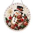 thumbnail image 1 of DIY Christmas Pearl Diamond Art Hanging Ornament Kit, 9.8 Inch Diamond Arts Window Suncatchers with Mental Chain, 2D Christmas Pearls Bead Painting Kit for Home Wall Christmas Decortions-Snowman, 1 of 2