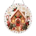 thumbnail image 1 of DIY Christmas Pearl Diamond Art Hanging Ornament Kit, 9.8 Inch Diamond Arts Window Suncatchers with Mental Chain, 2D Christmas Pearls Bead Painting Kit for Home Wall Christmas Decortions-House, 1 of 7