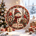 thumbnail image 1 of DIY Christmas Pearl Diamond Art Hanging Ornament Kit, Rustic Pinecone Snowman Acrylic Holiday Decor, 2026 Festive Rhinestone Pearl Craft Kit for Handmade Christmas Gifts, 1 of 7