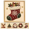thumbnail image 1 of DIY Christmas Pearl Diamond Art Painting Art Kit with Frame, Cute 3D Christmas Pearl Beads Art Craft for Adults Beginner, Holiday Christmas Wall Decor, Healing Stress-Relieving,E, 1 of 6