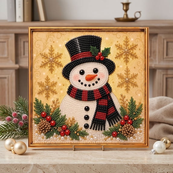 DIY Christmas Pearl Diamond Painting Art Kit, 3D Christmas Pearl Beads Art Craft, Healing Stress-Relieving