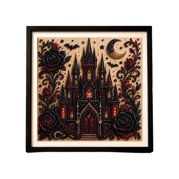 DIY Christmas Pearl Diamond Painting Art Kit, Christmas Pearl Beads Art Craft for Adults and Beginners, Gemstone Diamond Dotz Beads Painting for Home Wall Decor.