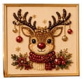 thumbnail image 1 of DIY Christmas Pearl Diamond Painting Art Kit with Frame, Christmas Pearl Beads Art Craft for Adults Beginner, Gemstone Diamond Dots Beads for Home Wall Decor, Healing Stress-Relieving (Reindeer), 1 of 6
