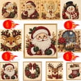 thumbnail image 1 of DIY Christmas Pearl Diamond Painting Art Kit with Frame, Christmas Pearl Beads Art Craft for Adults & Beginners, Gemstone Diamond Dots Beads Painting for Home Wall Decor, 1 of 6