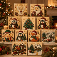 thumbnail image 1 of DIY Christmas Pearl Diamond Painting Art Kit with Frame, Pearl Art Kits for Adults Beginners, 3D Christmas Diamond Art Craft Set with Gemstone Beads for Holiday Home Wall Decor Gift, 1 of 5