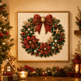 thumbnail image 1 of DIY Christmas Pearl Diamond Painting Art Kit, Framed Santa Full Round Pearl Diamond Canvas Picture, Shimmer Rhinestone Wall Ornament for Home Xmas Holiday DIY Craft Decor, 1 of 6