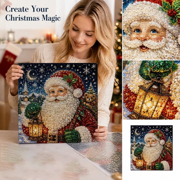 DIY Christmas Pearl Diamond Painting Art Kit, Pearl Bead Craft Supplies ...