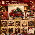 thumbnail image 1 of DIY Christmas Pearl Diamond Painting Art Kit, Pearl Diamond Painting Kit for Adults Beginners, 3D Christmas Bead Art Craft with Decorative Frame for Holiday Home Decor Gift, 1 of 6