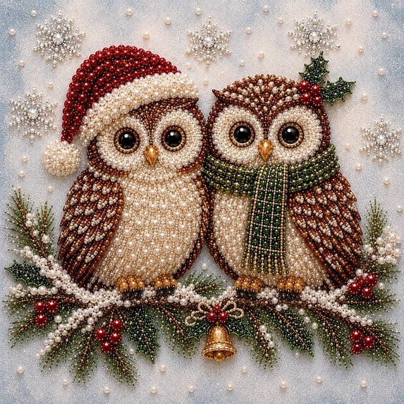 DIY Christmas Pearl Diamond Painting Art Kit with Frame, Home Wall Decor Art Craft Kit, Holiday Christmas Wall Decor, Handmade Home Decoration Gift