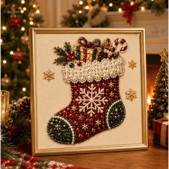 DIY Christmas Pearl Diamond Painting Art Kit