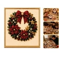 thumbnail image 1 of DIY Christmas Pearl Diamond Painting Art Pearl Diamond Painting Christmas Framed 3D Pearl Bead Craft Set Stress Relief Handmade Ornament for Household Christmas Wall Holiday Decor Gifts,C, 1 of 6