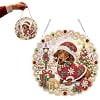 DIY Christmas Pearl Diamond Painting Kit, Diamond Painting Craft Kit with Pre-Attached Metal Chain, Acrylic Round Canvas — Wall Hanging Decor, Creative Christmas Gift