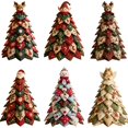 thumbnail image 1 of DIY Christmas Quilted Fabric Tree Kit, Pre-Cut Fabric Patchwork Kit for Beginners, Step-by-Step Quilted Tree Tabletop Decor Holiday Craft Gift, 1 of 5