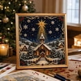 thumbnail image 1 of DIY Christmas Snowy Church Pearl Bead Painting Kit, Unframed Canvas Rhinestone Art Set with Instruction Manual, Festive DIY Craft, Decorative Wall Art for and Gift Giving, 1 of 7