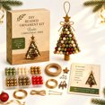 thumbnail image 1 of DIY Christmas Tree Beaded Ornament Kit, 3D Crystal Bead Mini Tabletop Xmas Tree Craft Set, Handmade Sparkling Ornament Kits Holiday Home Decor & Gift for Diy Art Lovers, 1 of 7