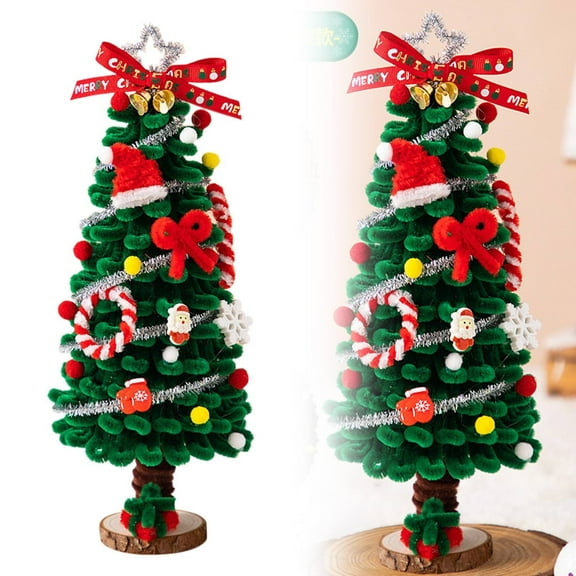 DIY Christmas Tree Craft Kit, Easy Holiday Decor Project for Kids & Adults, Craft Your Own Desktop Christmas Tree 6#