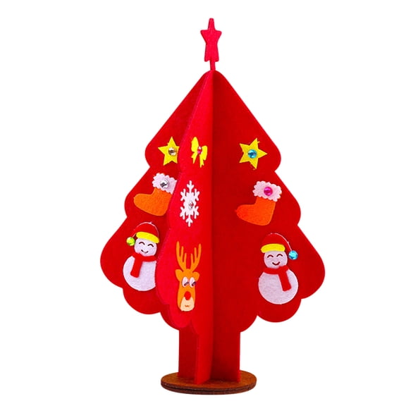 DIY Christmas Tree Craft Kit Kids Holiday Art Making Craft, Make Your Own 3D Christmas Tree Xmas Party Favor Decoration Home Classroom Game Activities Xmas Gifts