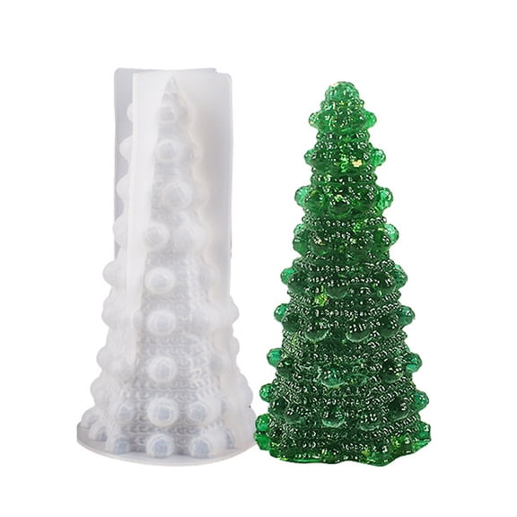 DIY Christmas Tree Night Light Ornaments Mold Epoxy Resin Molds for Jewelry Silicone Mould Table Home Decorations Crafts