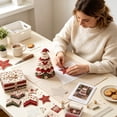 thumbnail image 1 of DIY Christmas Tree Sewing Kit, Fabric Patchwork Kit with Felt and Tools, Holiday Desktop Craft (Red), 1 of 6