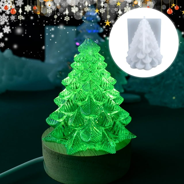 DIY Christmas Tree Shape Candle Holder Christmas Decor Mould Candle