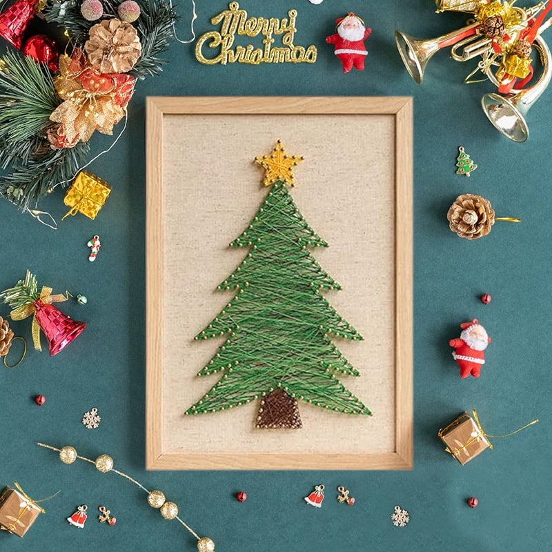 DIY Christmas Tree String Arts & Crafts for Boys Girls Ages 8-12+, Adult Crafts Kit Home Wall Decorations, Creative Art Activity Gift Toys for Ages8 9 10 11 12+