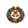 thumbnail image 1 of DIY Christmas Wreath Kit with LED Lights, Light-Up Pearl Painting Kit, Diamond Art Wreath for Adults, Beaded Christmas Wreath Ornament for Door & Wall, 7.9" × 7.9", Akmoler, 1 of 6